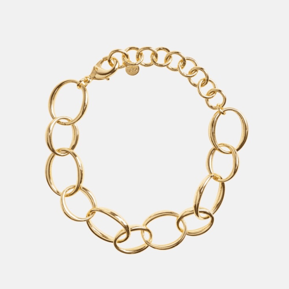 Oval Chain Gold Bracelet
